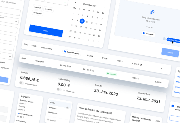 Design system and new web app for German fintech Myos