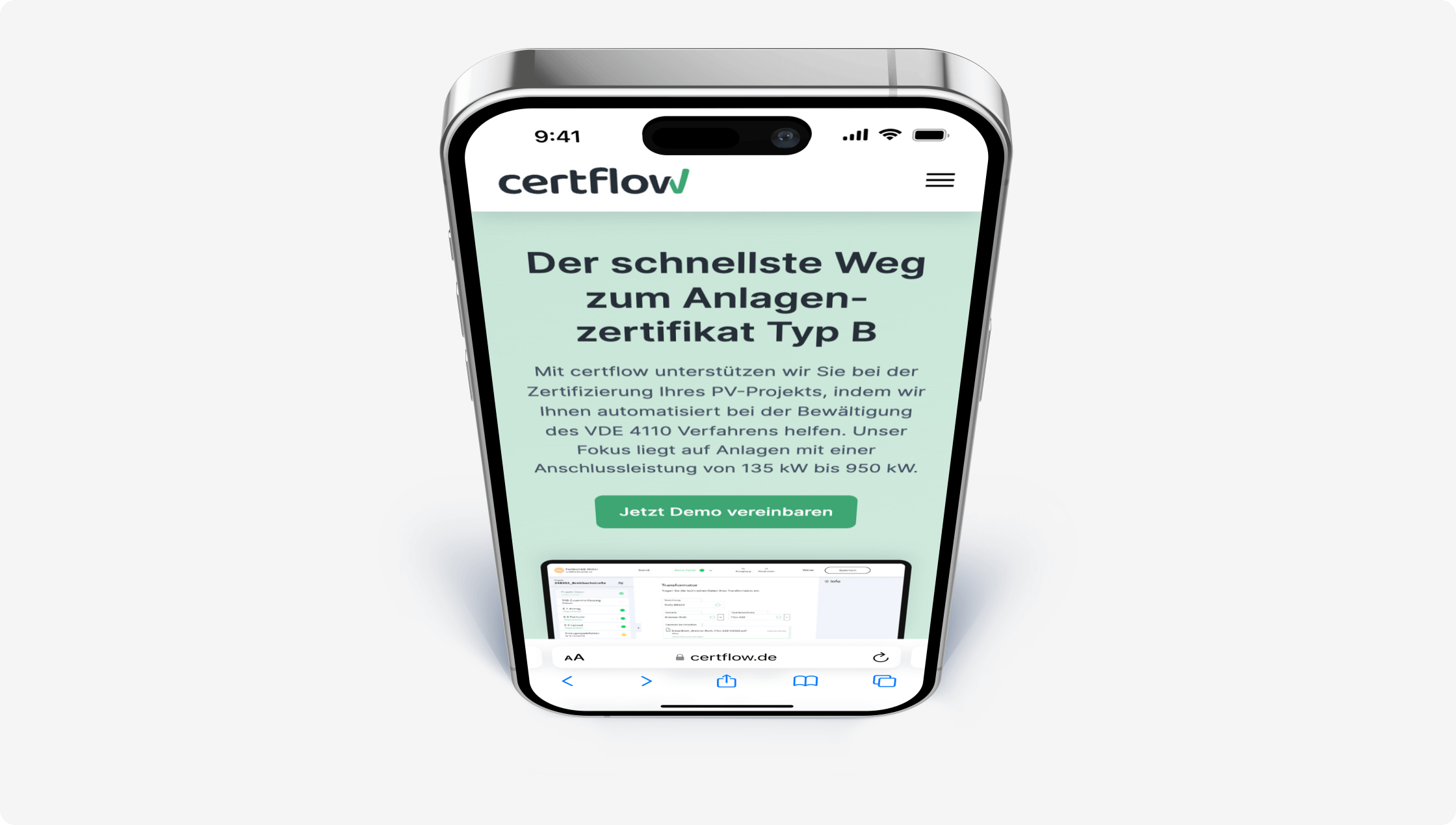 Mobile design of certflow